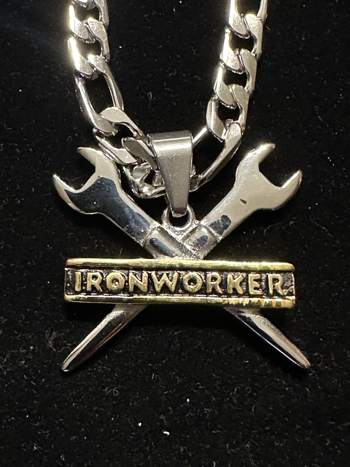 Ironworkers, Necklace With Ironworkers Pendant, Stainless Steel 316L Unique Gift