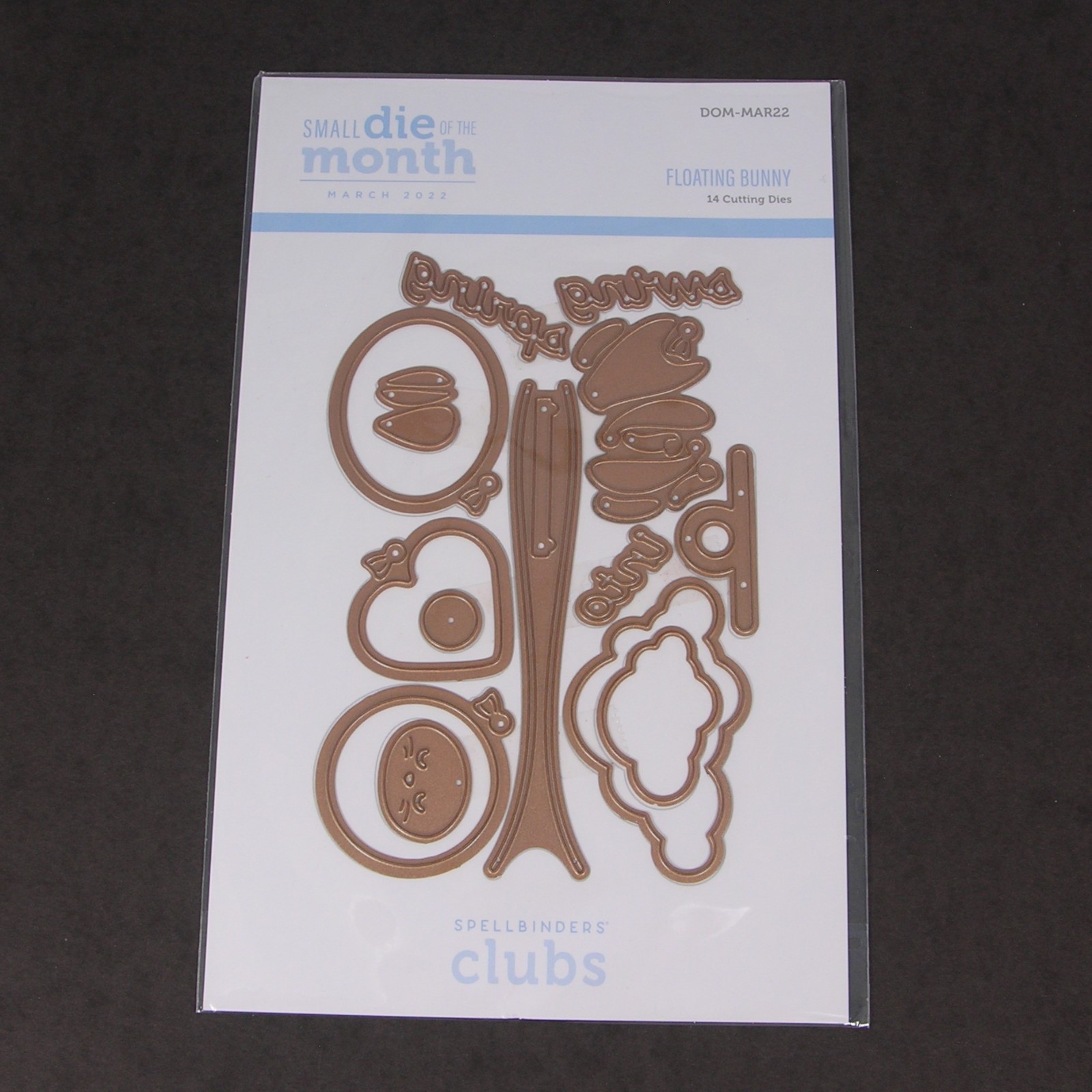 Spellbinders Small Die of the Month FLOATING BUNNY Easter Bunny Die Cuts MAR22