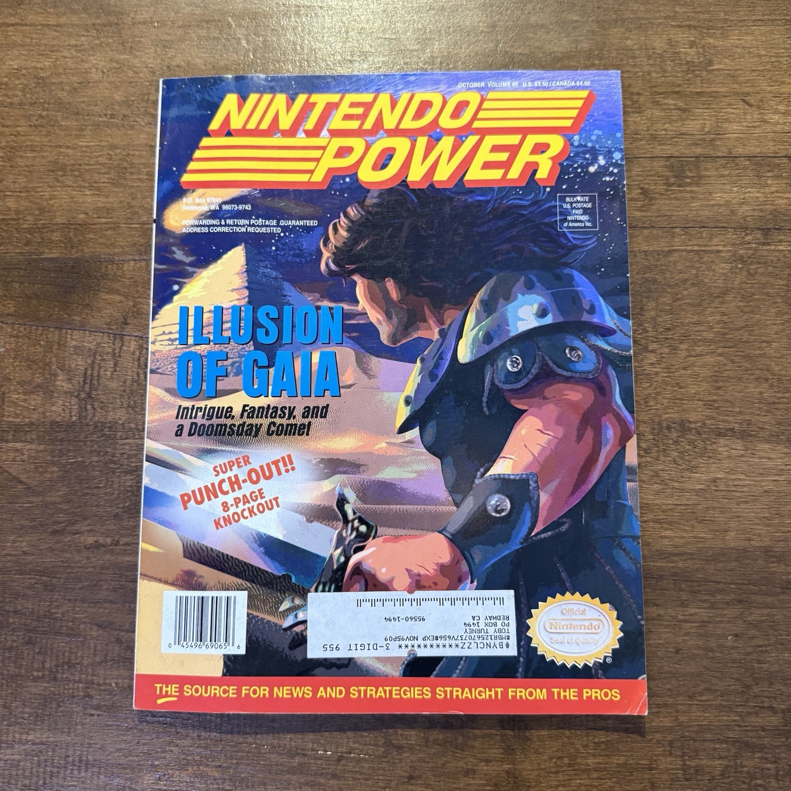 Nintendo Power Magazine Vol 65 October 1994 Illusion Of Gaia W Poster Complete