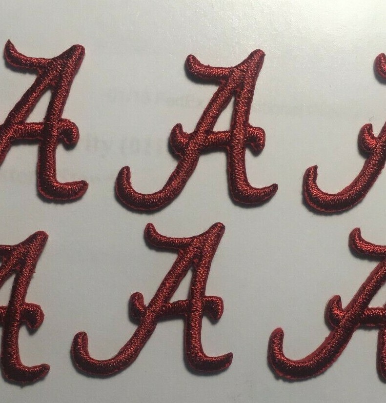 alabama a patches crimson tide patch A logo A embroidery iron on a patch 8 pcs.