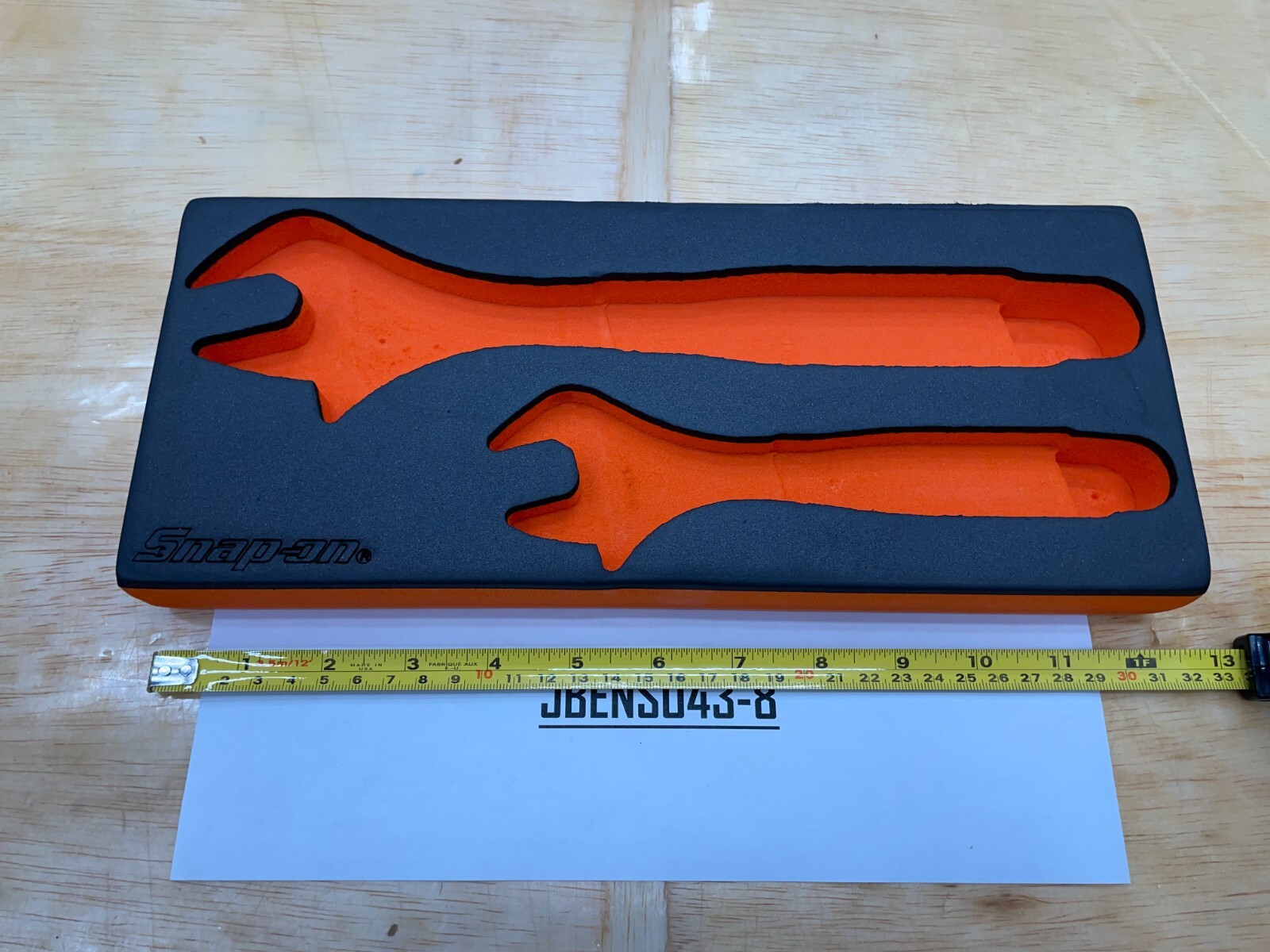 Snap-on Tools ORANGE FOAM ORGANIZER for 8" & 12" Soft Grip Adjustable Wrenches