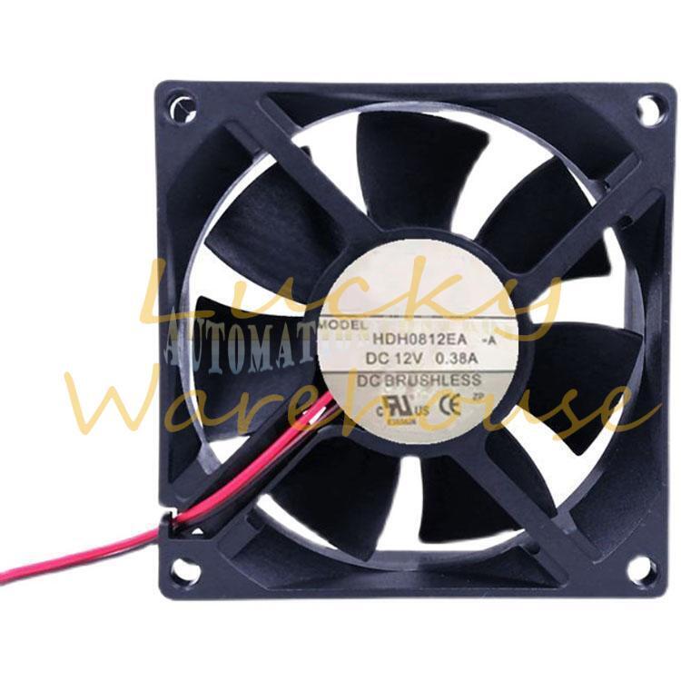 For HXH HDH0812EA -A 12V 0.38A 80*80*25MM Large Air Flow Cooling fan 2-Wire 8CM~