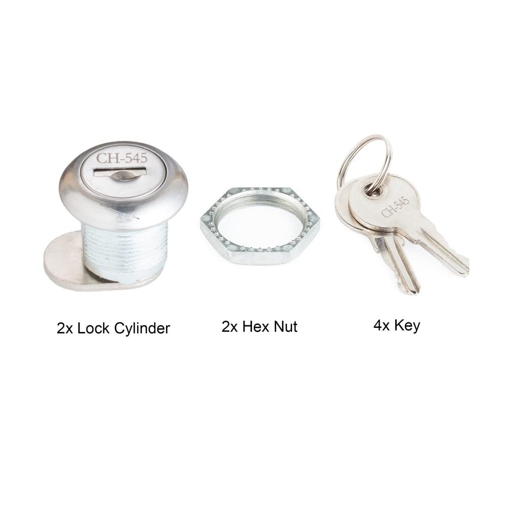 Dilidou Truck Toolbox Lock, 2 Pack Keyed Alike Lock Silver