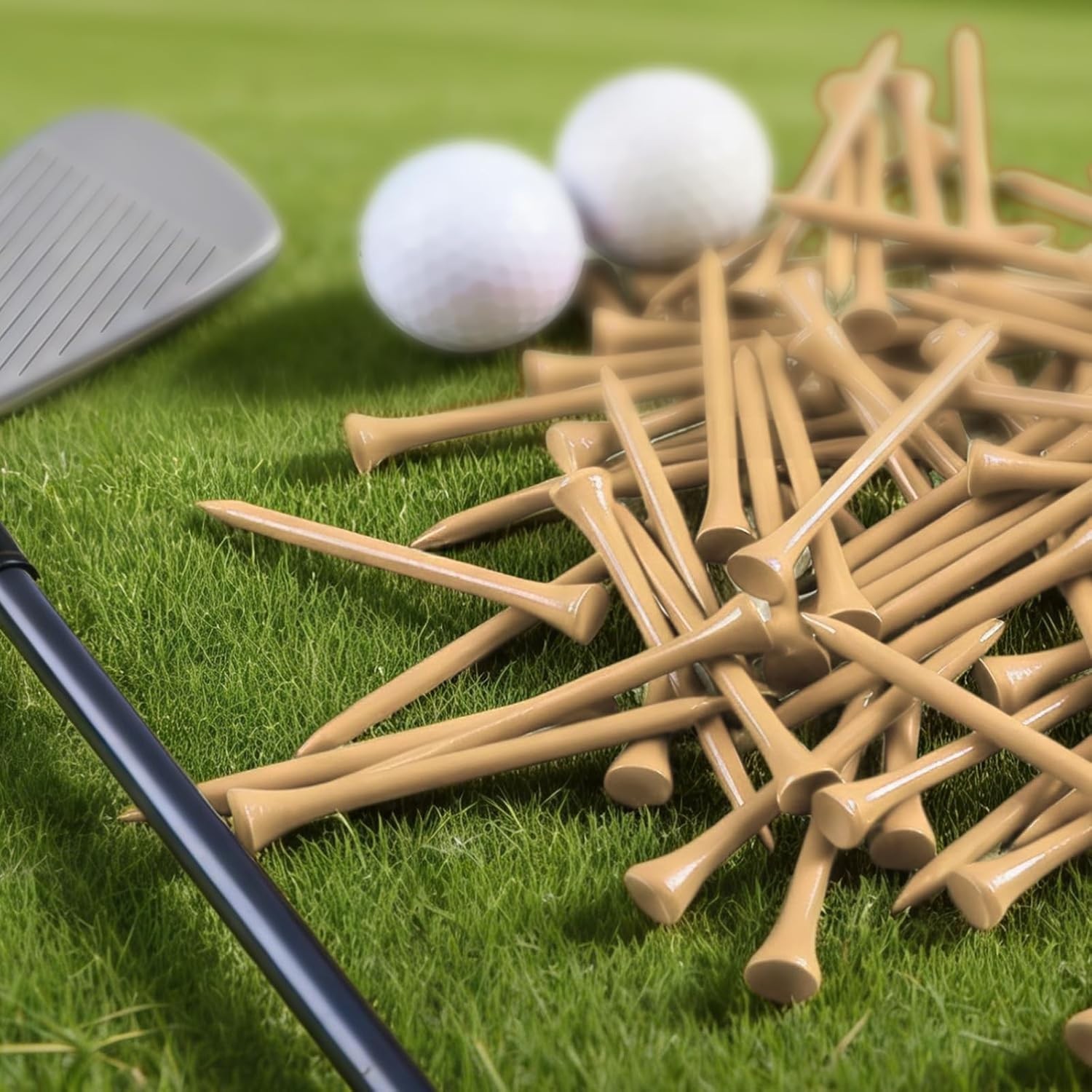 Lightweight Bamboo Golf Tees - Available in 3 Sizes, Colors & Bulk Quantities