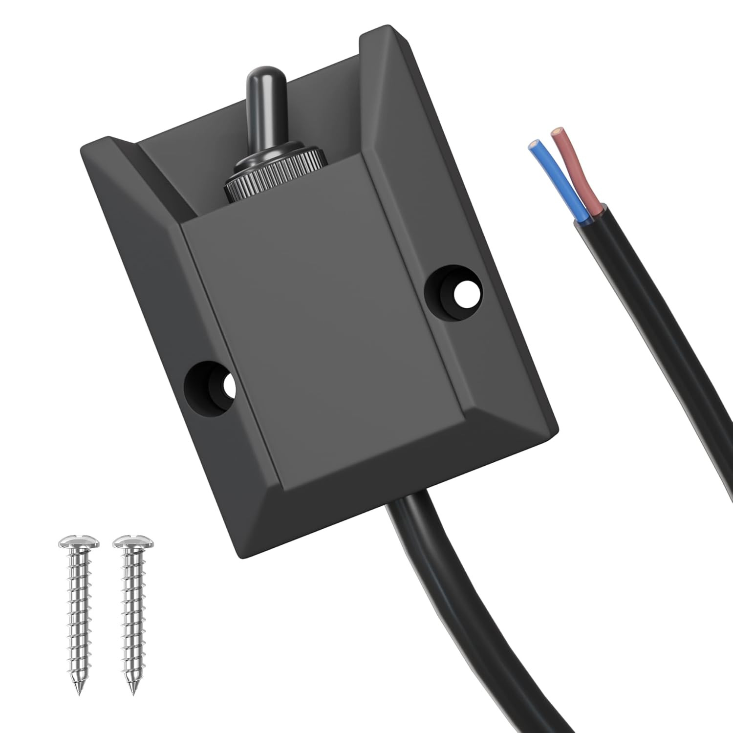 Wired Toggle Switch 12V 30A Heavy Duty Waterproof Toggle Switch SPST On/Off 2 P