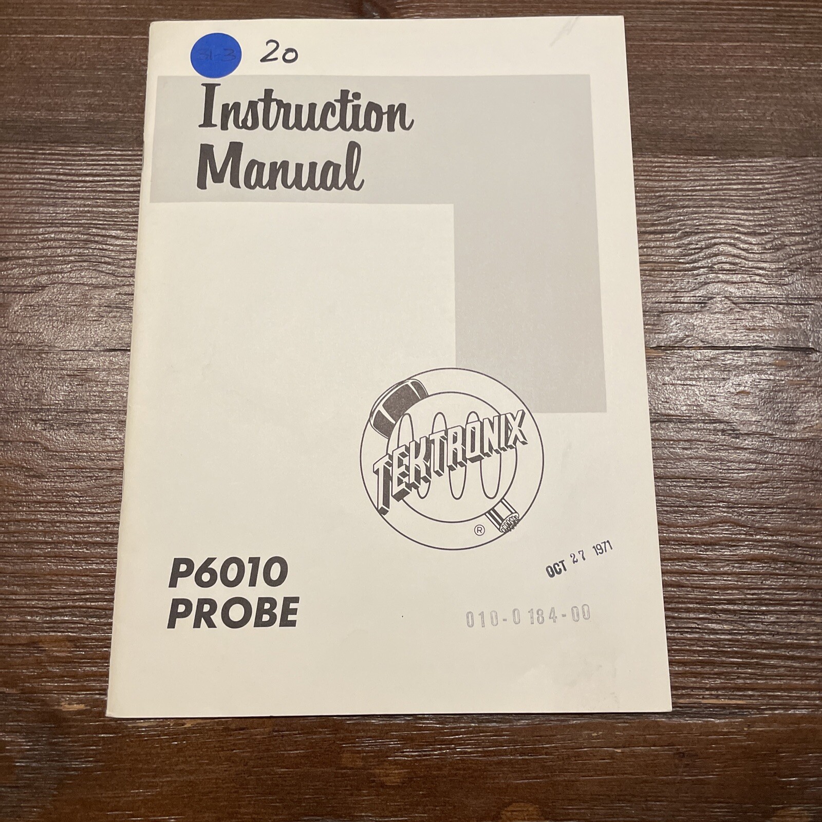 Tektronix P6010 Probe Instruction Manual 070-0495-01