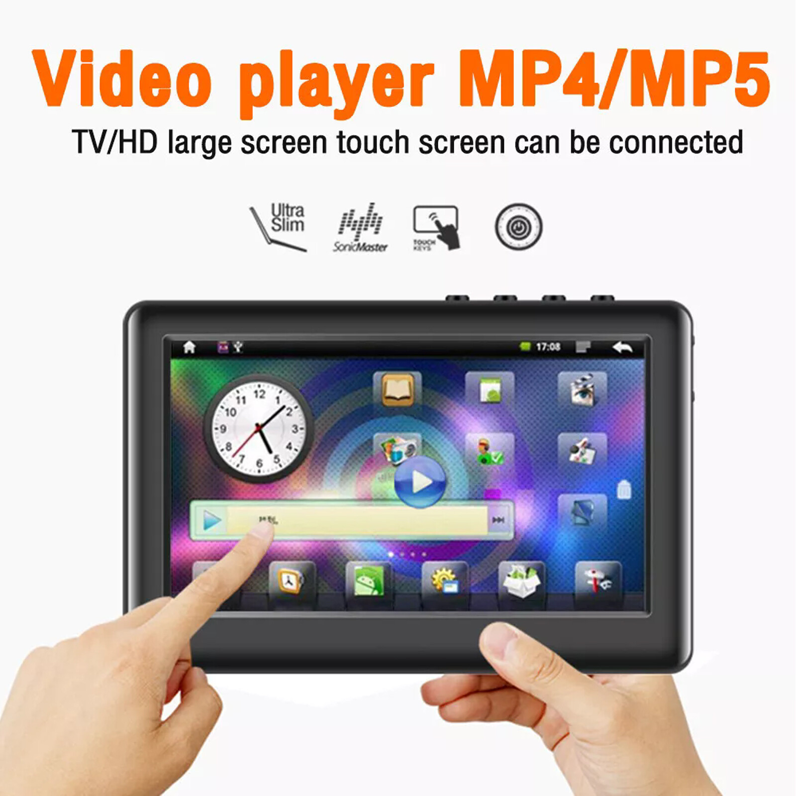 MP4 MP5 Video Player 4.3" Touch Screen MP3 Music Small Tablet Learning Tool