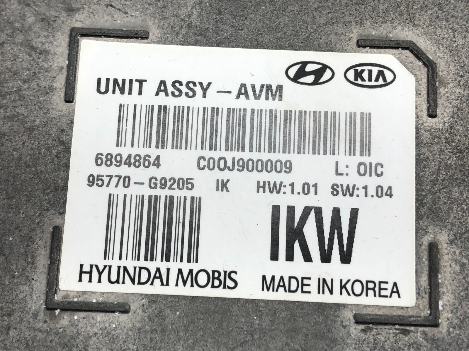 2019-2021 GENESIS G70 CAMERA SYSTEM AVM CONTROL MODULE UNIT ASSEMBLY OEM