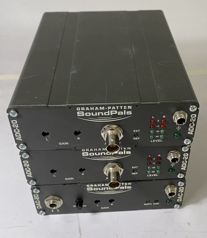 Lot of 3 GRAHAM-PATTEN SoundPals (2) ADC-20 (1) DAC-20