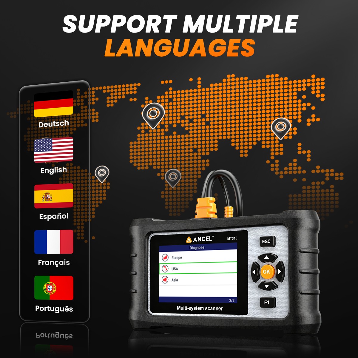 Motorcycle Scanner Full System Diagnosis Read Clear Fault Codes Service Reset
