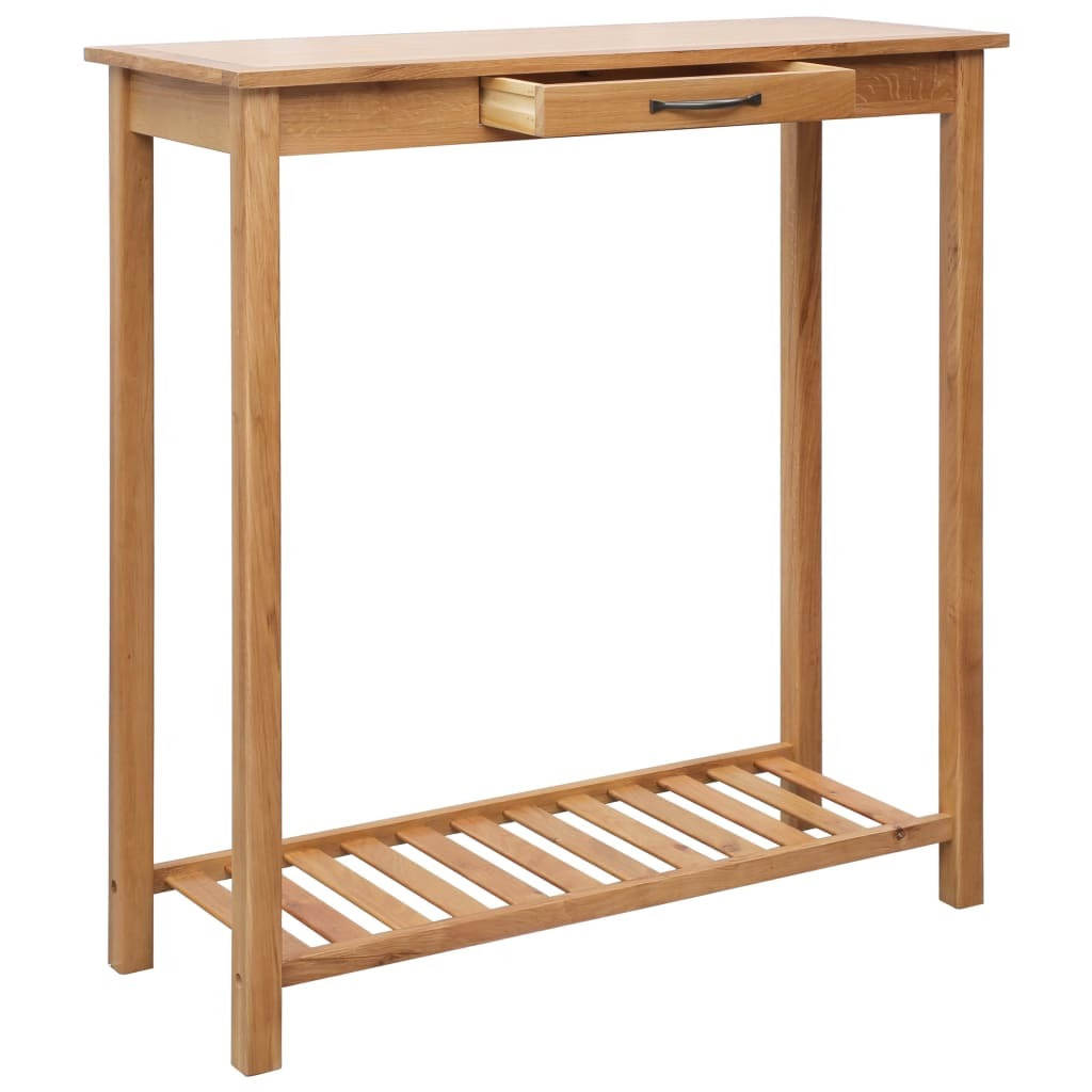 Bar Set Natural Brown Solid Oak Wood, MDF with Oak Veneer Standard