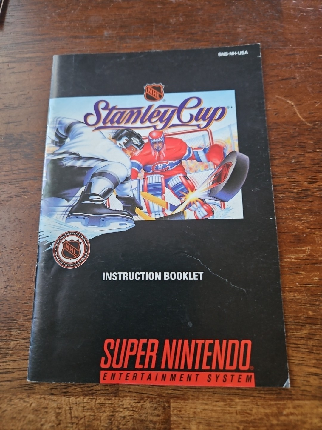 Stanley Cup Super Nintendo SNES Authentic Instruction Manual Booklet Only