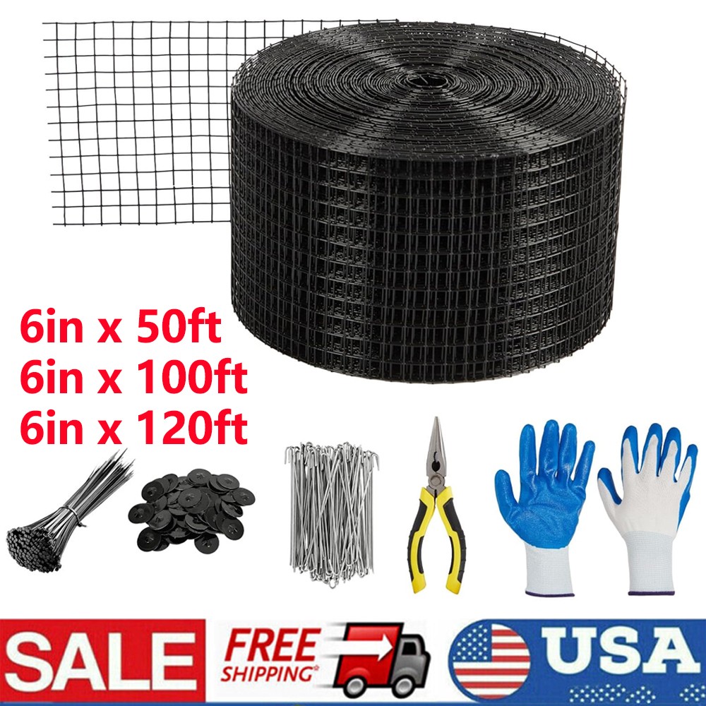 6in x 50/100/120ft Solar Panel Bird Guard Critter Guard Roll Kit Tire Wires