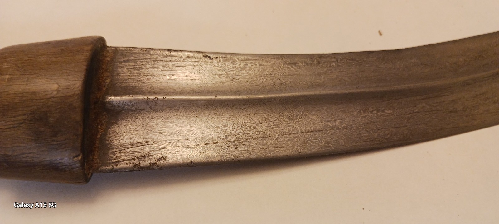 ANTIQUE INDO-ISLAMIC JAMBIYA DAGGER, WOOTZ BLADE, SILVER SCABBARD, HORN HANDLE