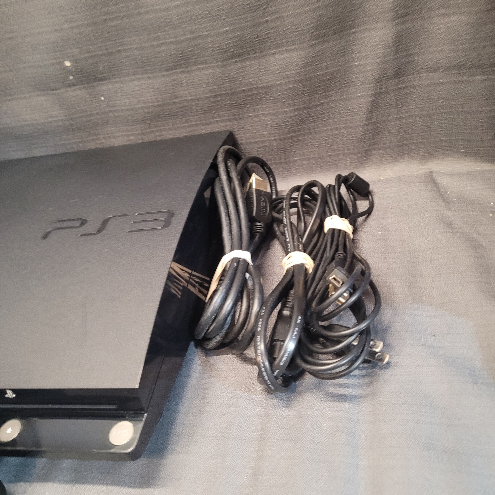 Sony PlayStation 3 - Slim 120GB Black Console System + Controller + Cables