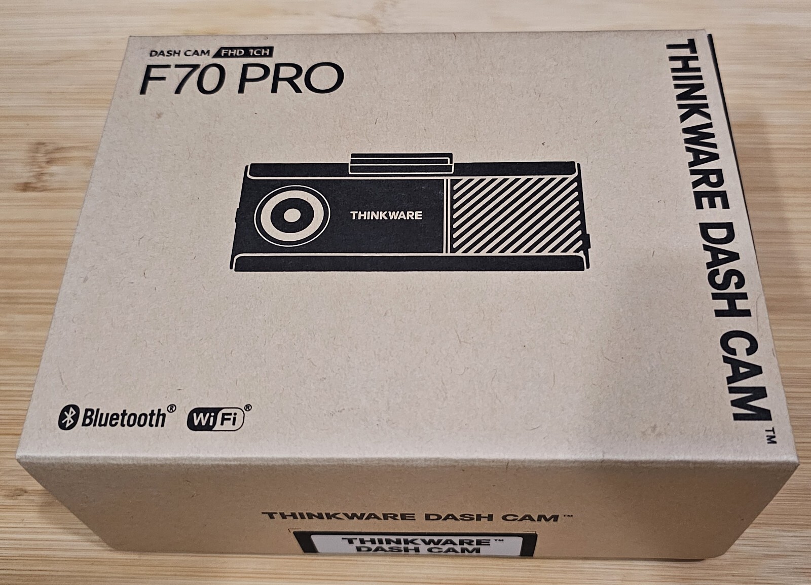 THINKWARE - New Sealed F70 PRO 1080P Low Profile Dash Cam with Bluetooth Wi-Fi