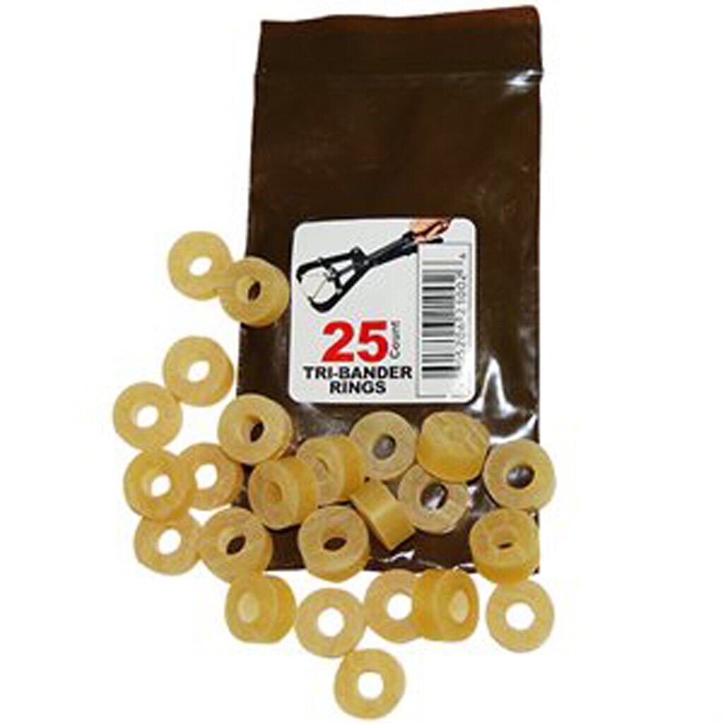 Tri-Bander Bands 25 Count Castrate Bulls Cattle Sheep