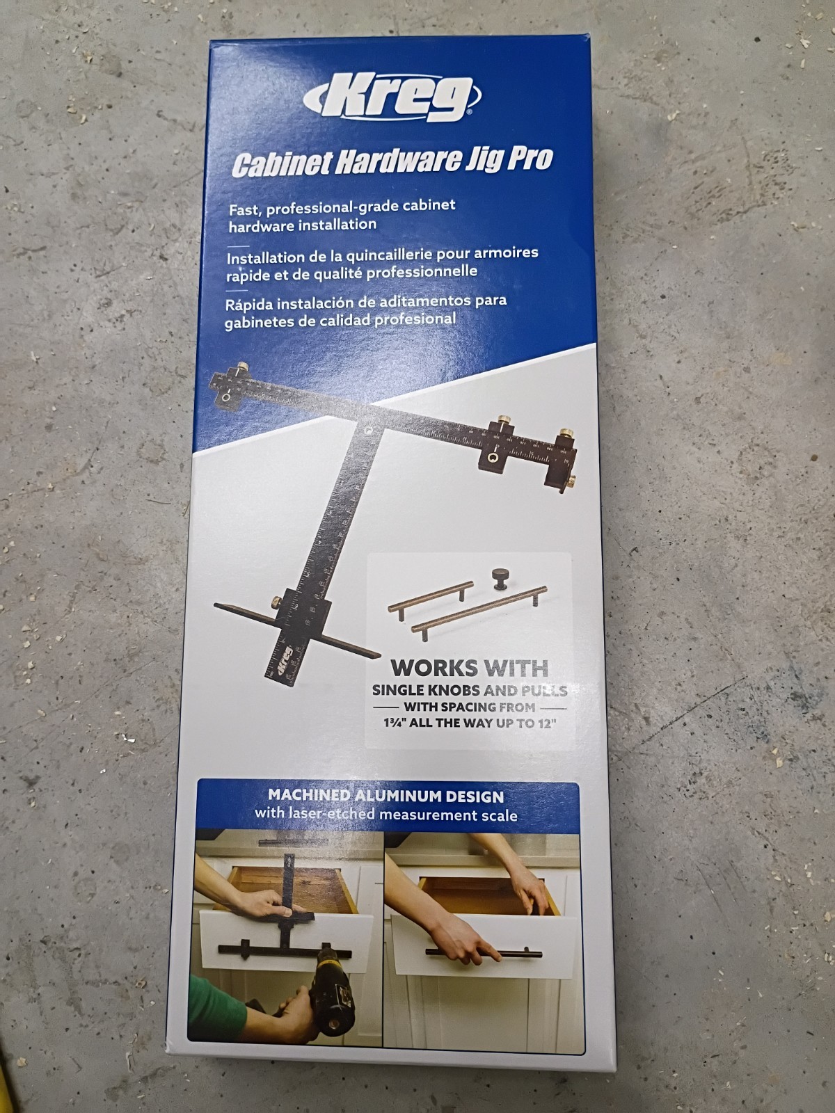 Kreg Cabinet Hardware Jig Pro 4 Single Knobs & Pulls Spacing from 1 3/4" to 12"
