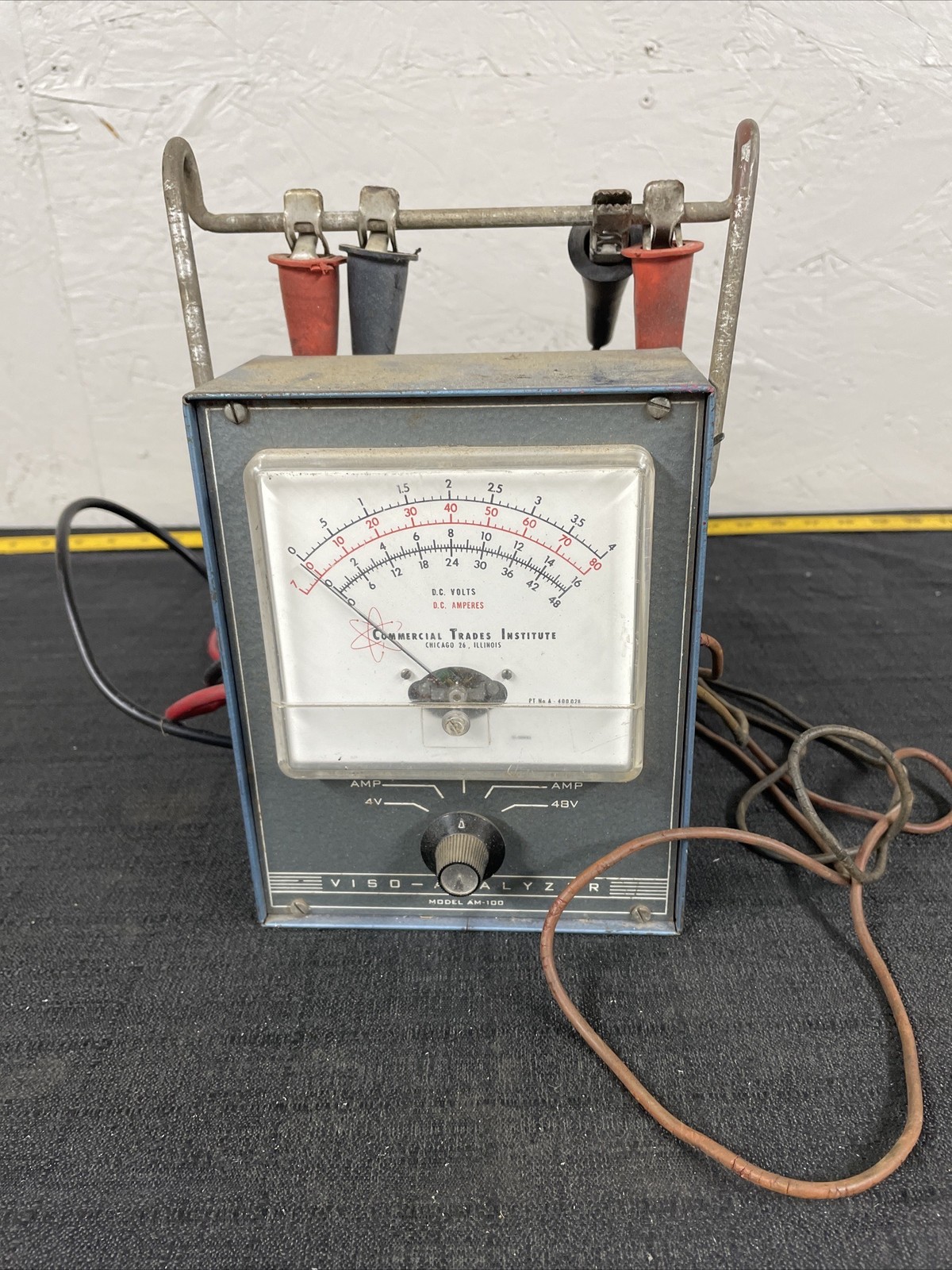 Commercial Trades Institute AM-100 Viso-Analyzer DC Voltmeter/Ammeter | UNTESTED