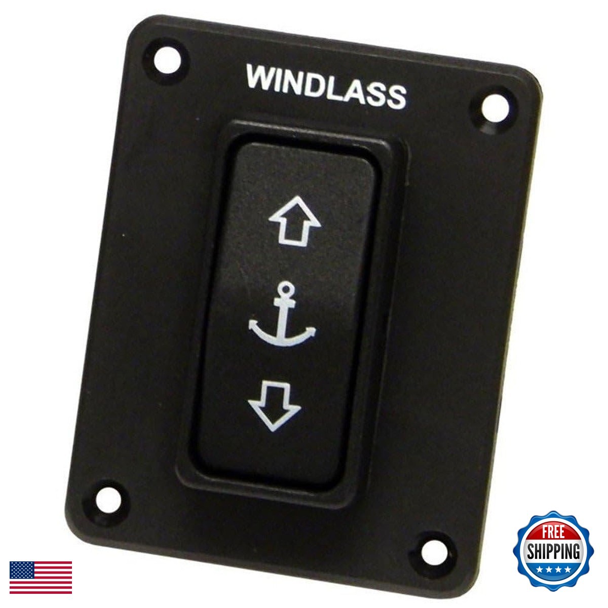 Lewmar Guarded Rocker Switch Black 12V/24V 5A Up Down Windlass Control 68000593
