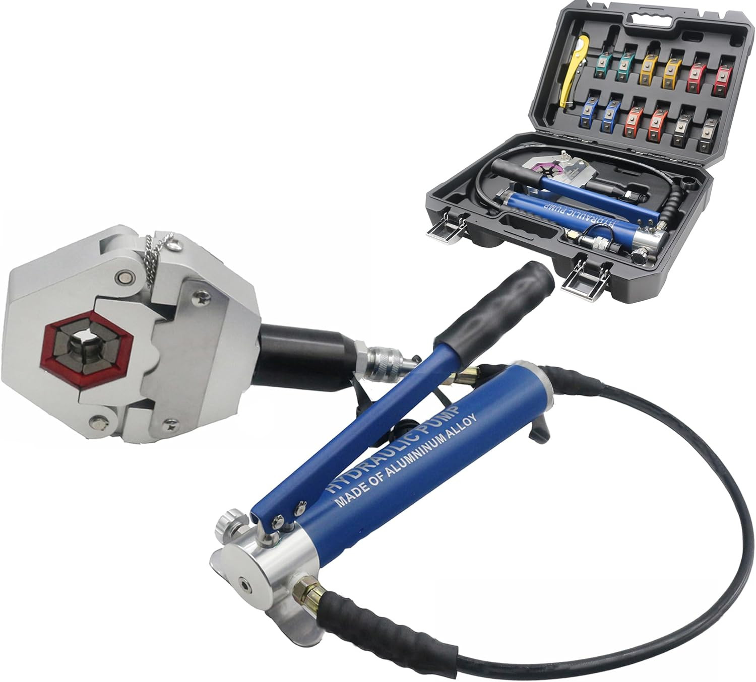 Hydraulic AC Crimping Tool AC Hose Crimper Manual Kit High Pressure Air Conditio