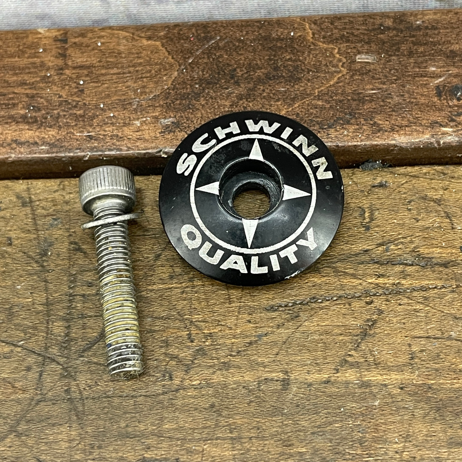 Vintage Schwinn Quality Headset Top Cap 1 1/8 Threadless BMX MTB 90s Topcap