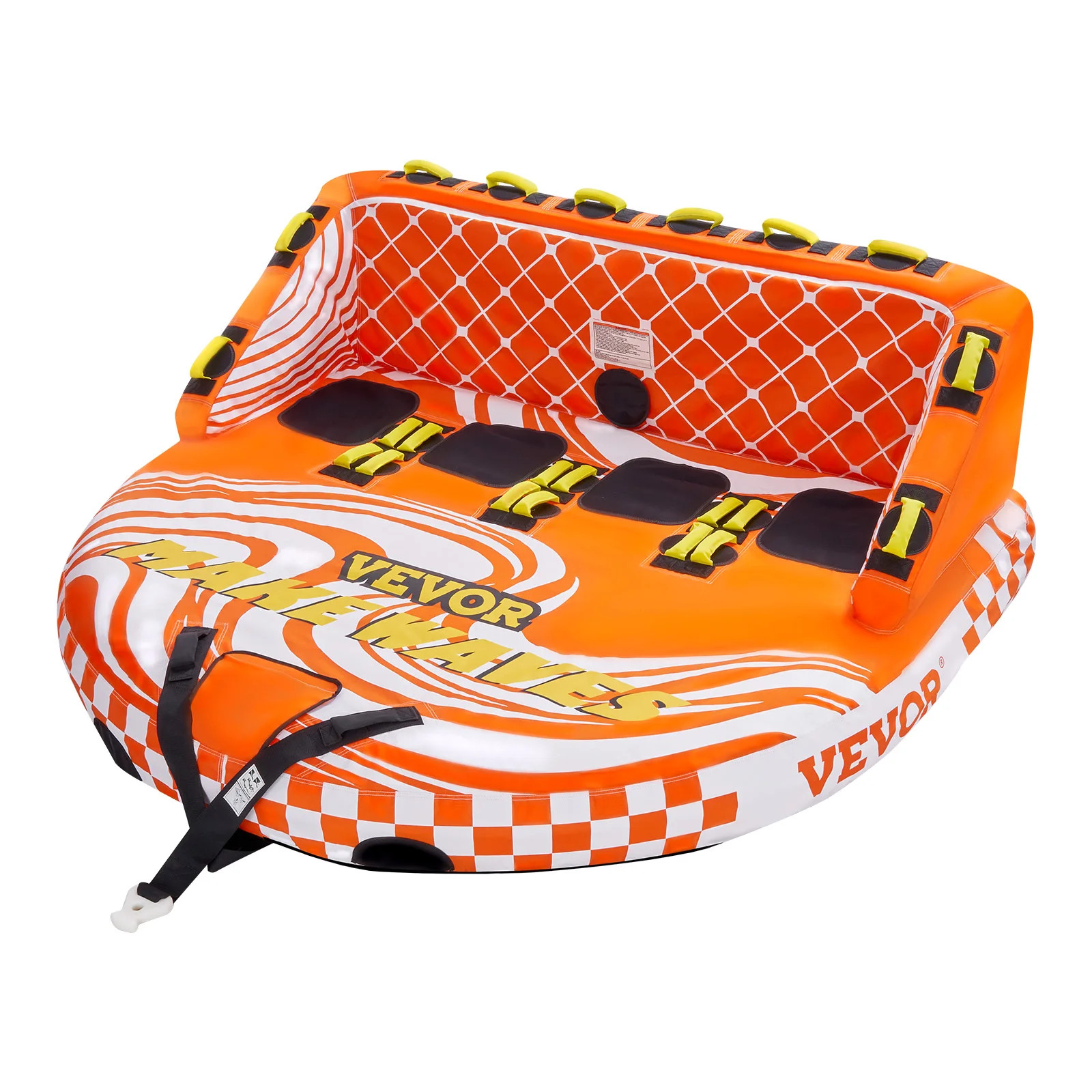 Towable Tube for Boating 1-4 Riders Inflatable Boat Tubes and Towables 680lbs