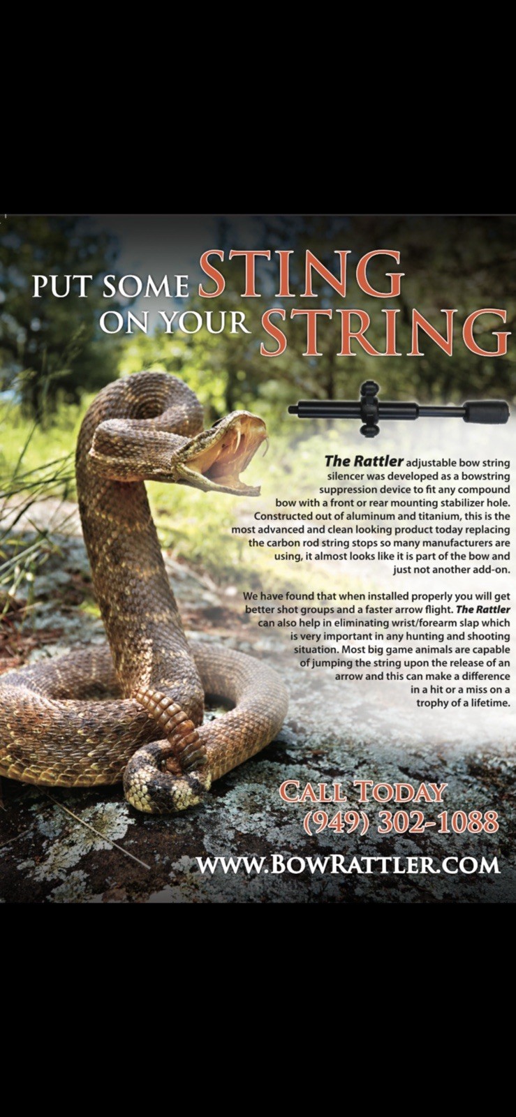 Bow Rattler string Stop / Silencer/Suppressor (Mathew’s LX)