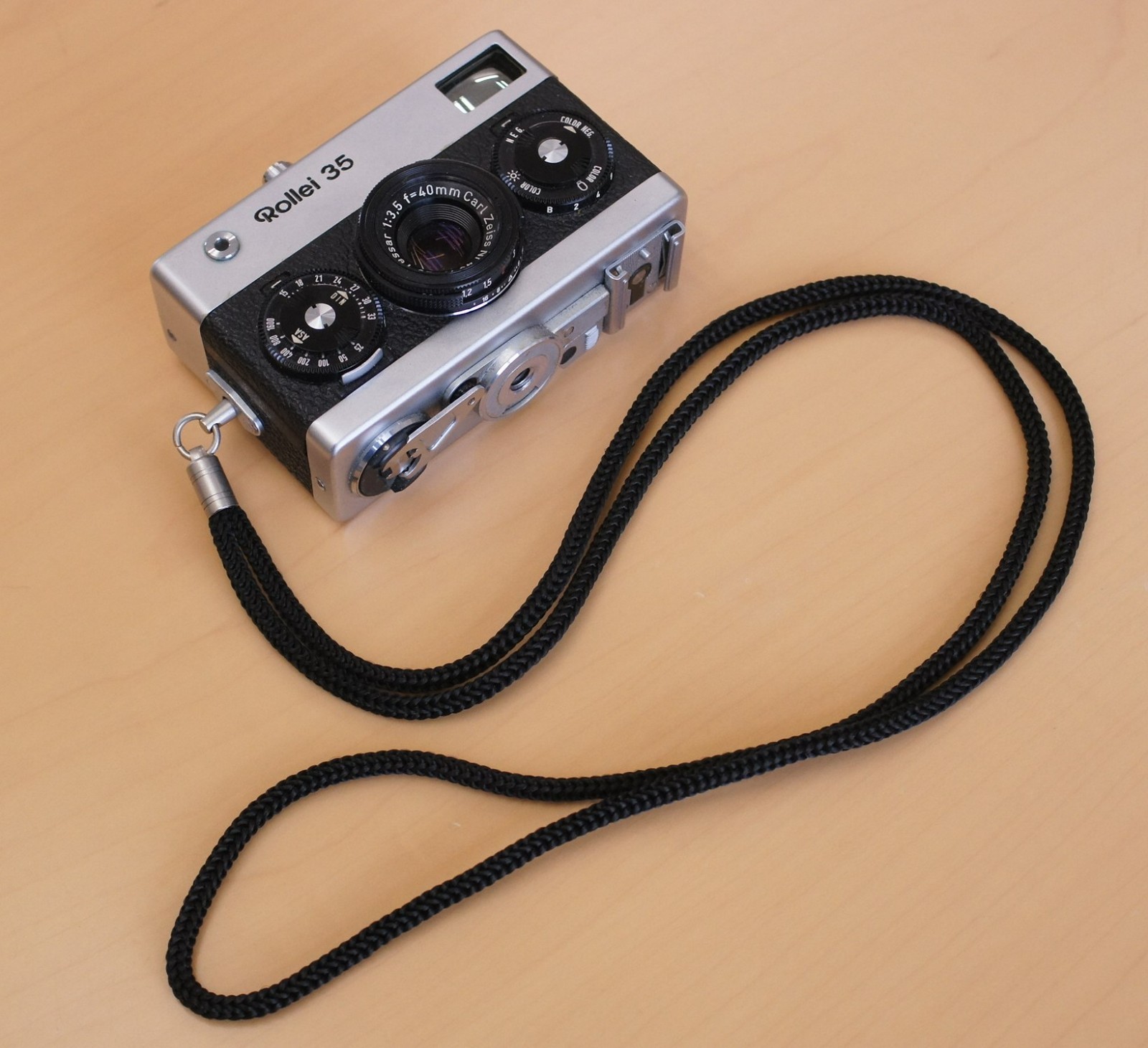 Black Long Neck Strap for ROLLEI 35 Cameras Free Shipping!