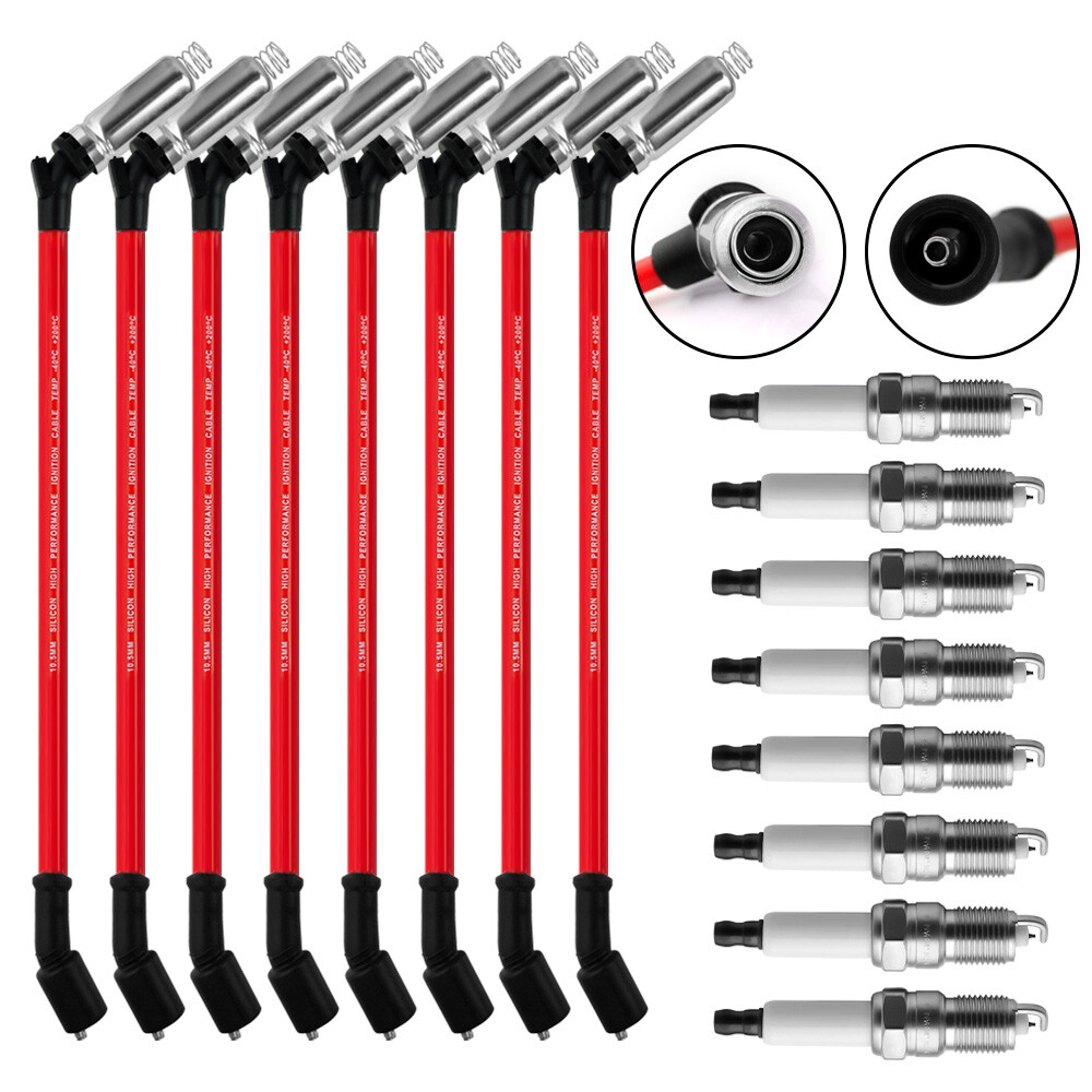 For Chevy GMC 4.8L 5.3L 6.0L V8 High Performance 8x Spark Plugs and 8x Wires Set