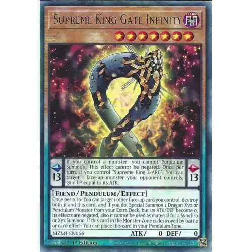 MZMI-EN056 Supreme King Gate Infinity : Rare Card : 1st Edition : YuGiOh TCG