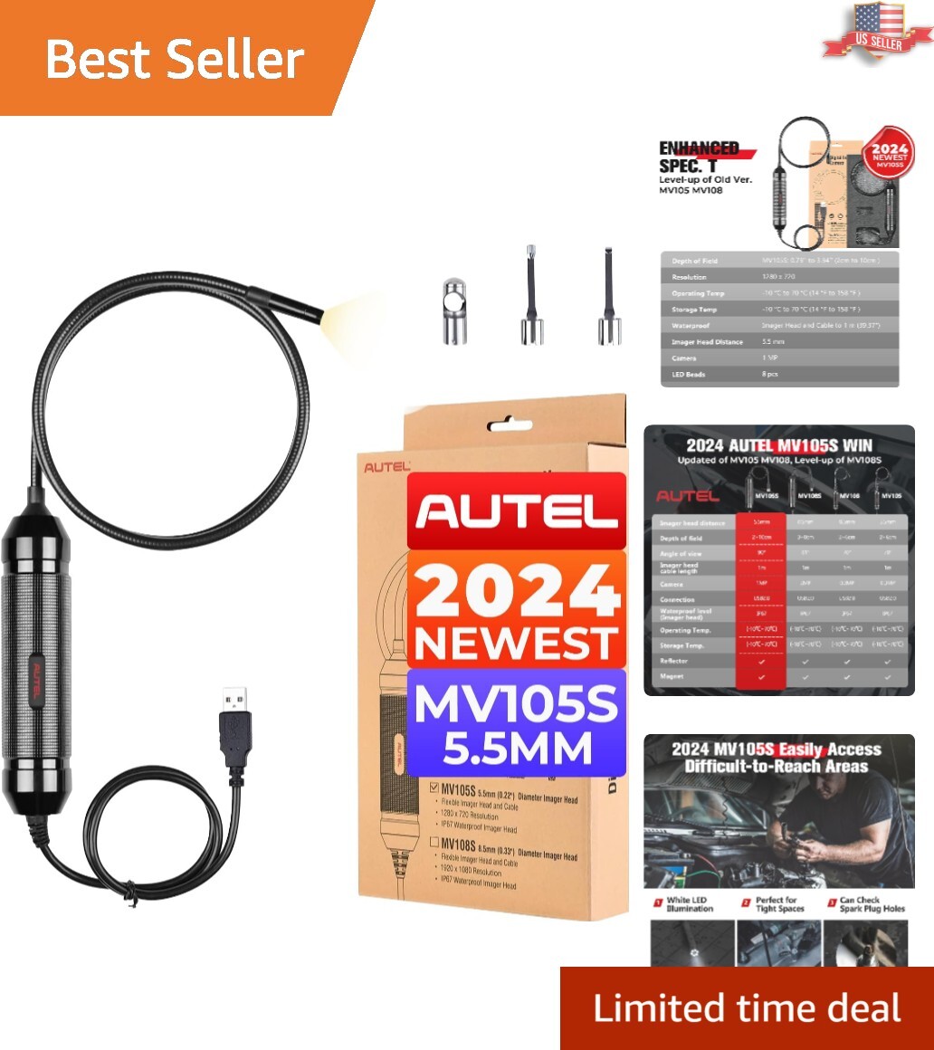 MaxiVideo MV105S Inspection Endoscope - Reliable Service and Durable Design