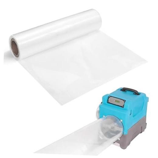 200 ft x 22" Lay Flat Poly Tubing, Flexible Ventilation Duct for Blower, Fan,