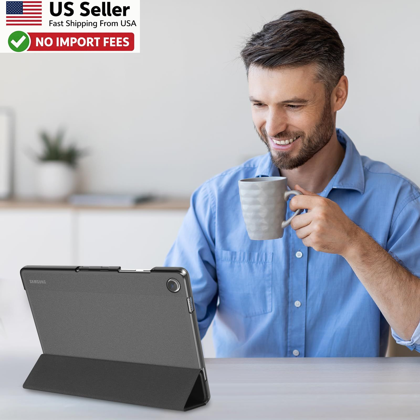 ProCase Galaxy Tab A11+ A9+ Plus 11 Inch Case Slim Stand Hard Shell Black FROM U