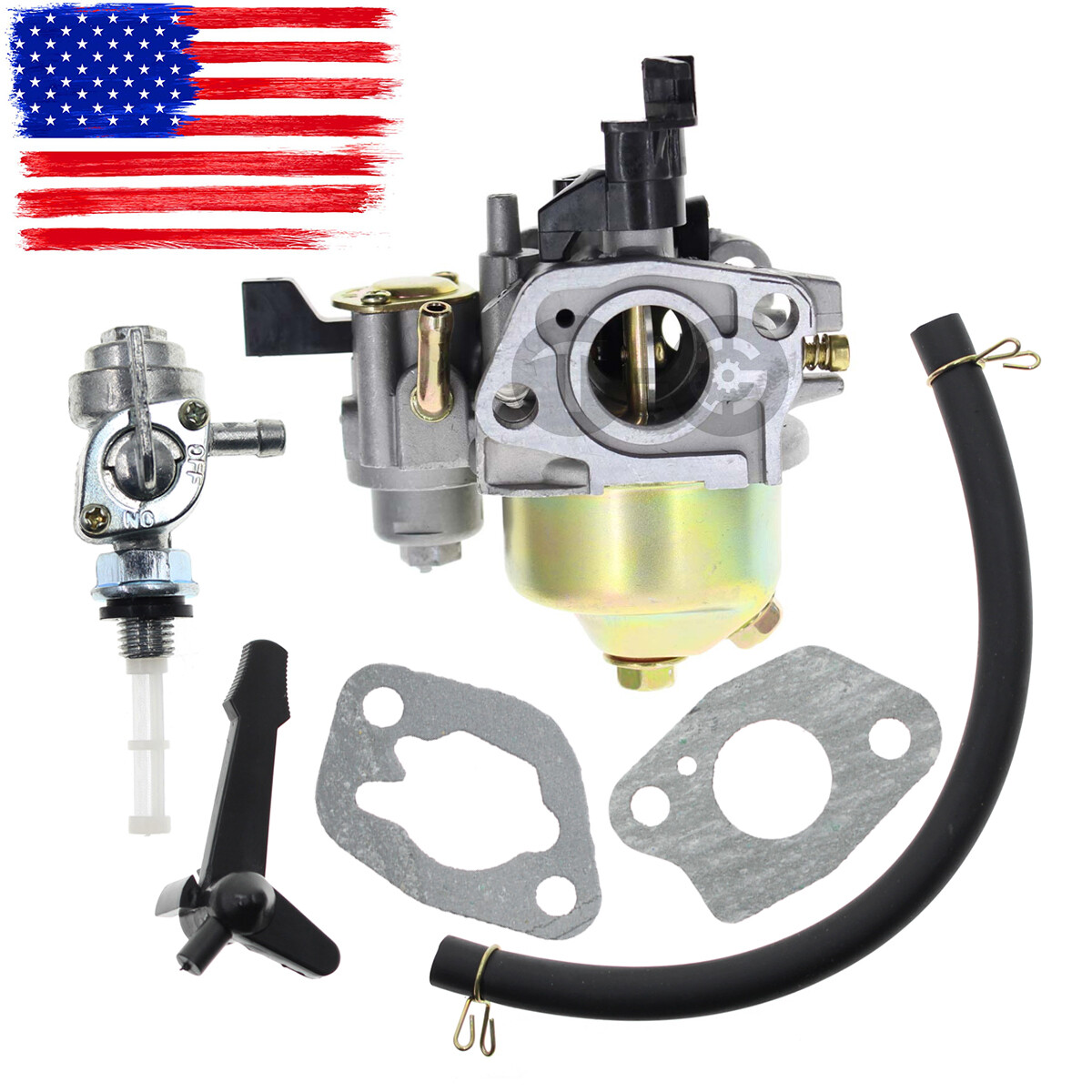 Carburetor w/Shutoff Left Petcock For Generac  Models 0J88870123 Pressure Washer