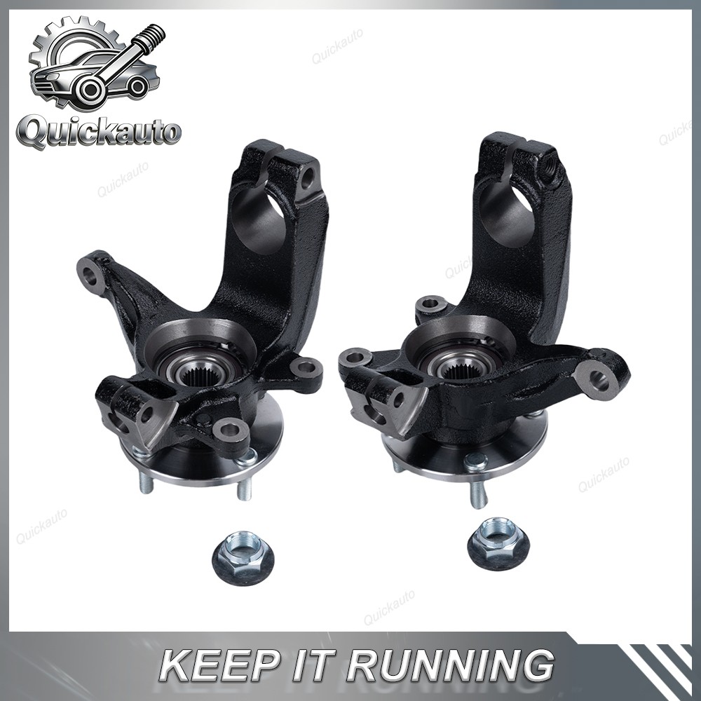 Front LH & RH Steering Knuckle & Wheel Hub Bearing for 2006-2010 2011 Ford Focus