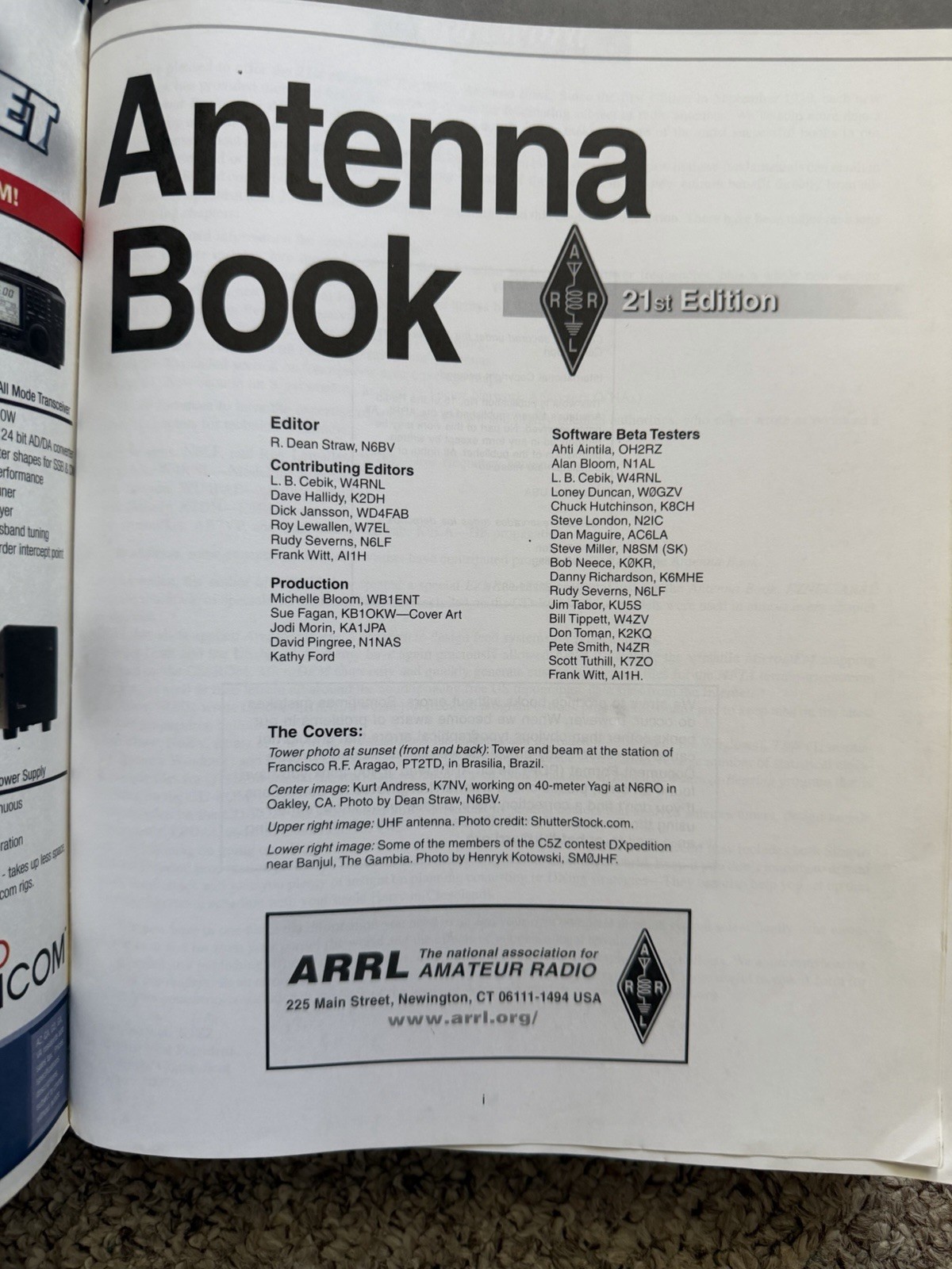 ARRL Antenna Book 21st Edition CD Included 2007
