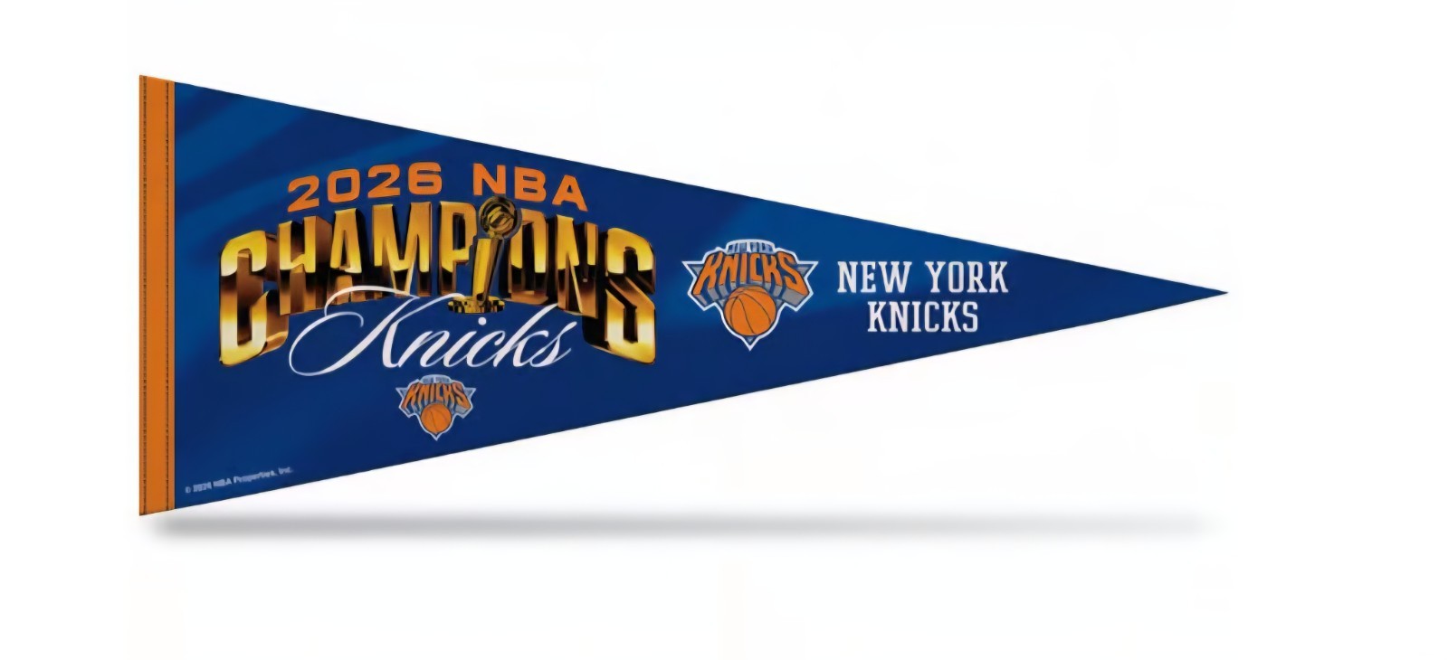 New York Knicks 2026 NBA Finals Champions Soft Felt 12X30 Pennant