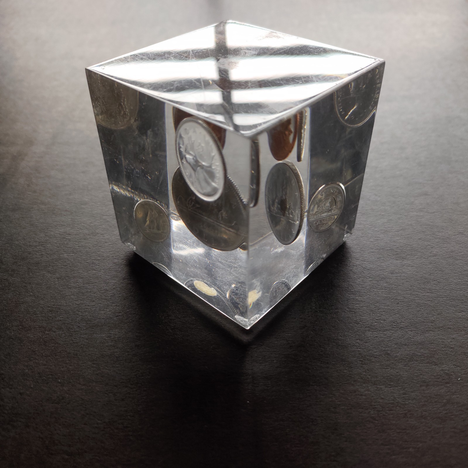 Acrylic Cube Coins Canada 1969