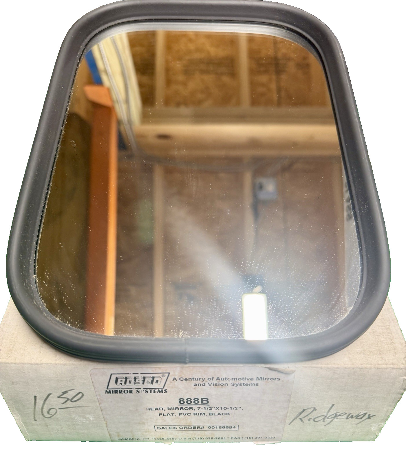 NEW ROSCO 888B 7.5 X10.5 FLAT MIRROR BLACK PVC RIM🪞FREE SHIPPING🪞