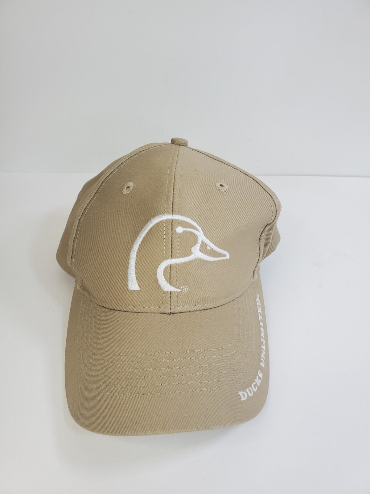 Ducks Unlimited Hat Cap Beige Snap Back Embroidered Logo Conservation Hunter