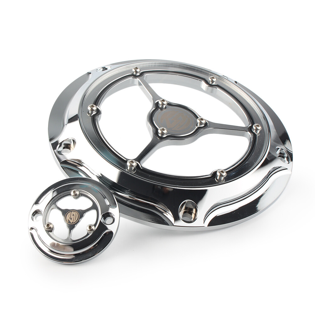Motorcycle Chrome Derby Timing Timer Cover For Harley Touring FLH FLHTCUL FLHTKL