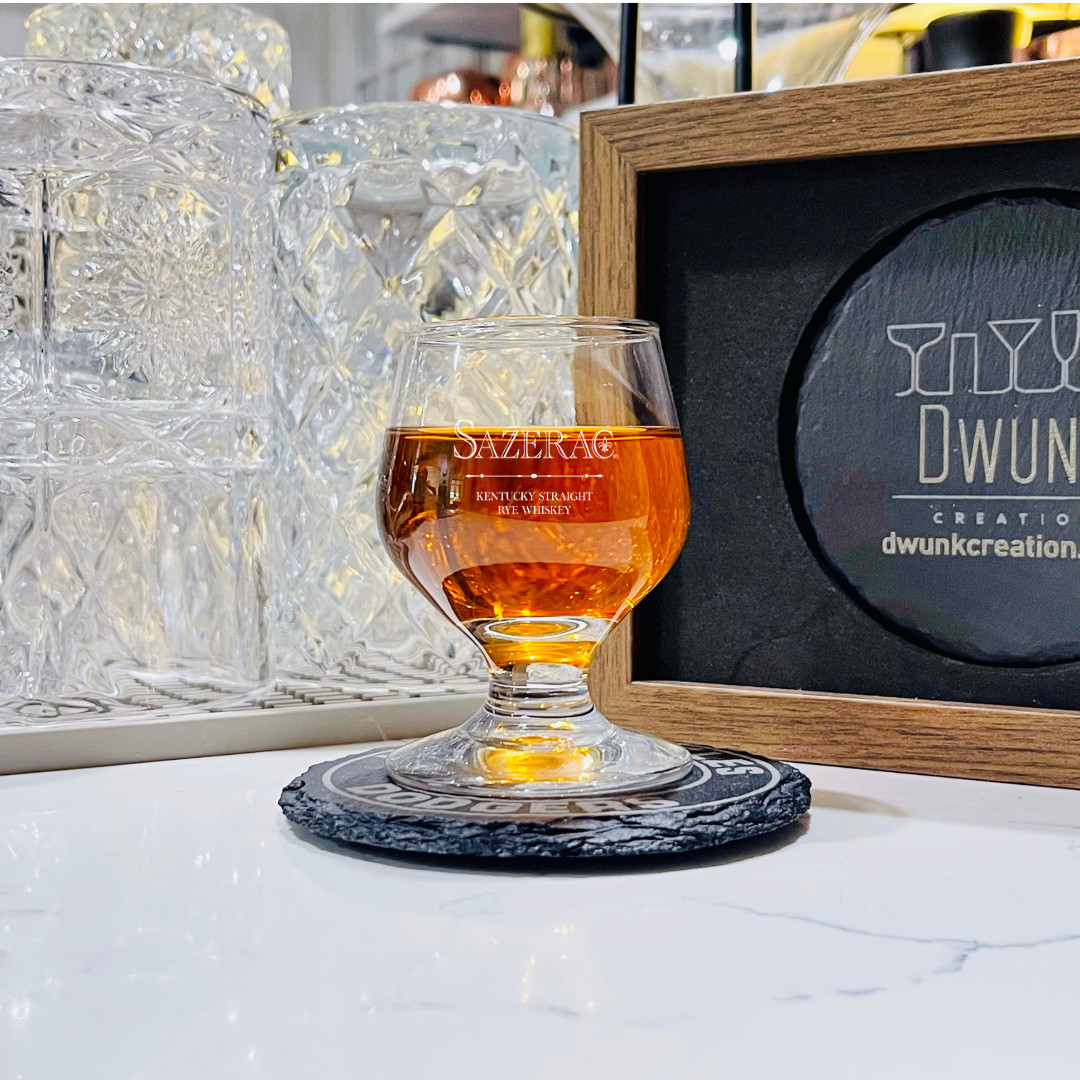 Custom Engraved Sazerac Rye Snifter Glass – 3.5 oz