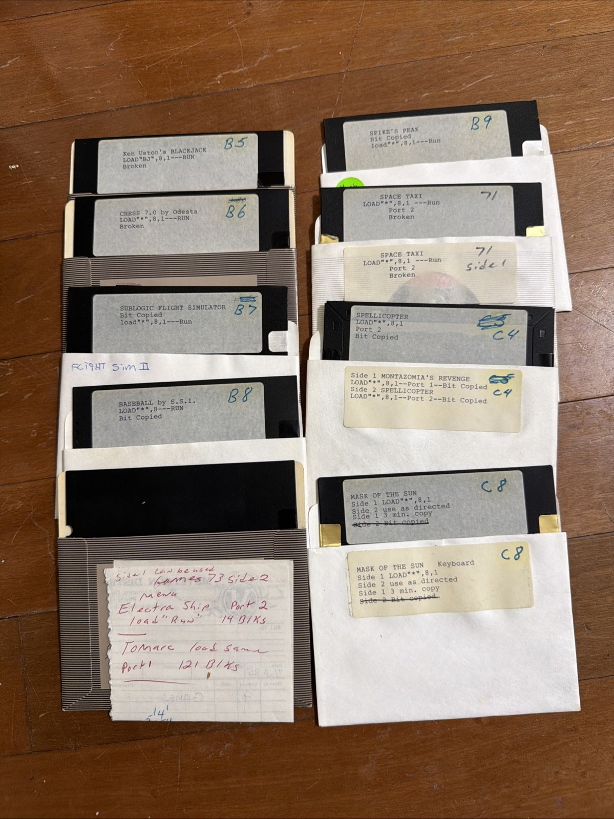 Vintage 1980s 1990's Floppy Disk Games Lot PC Space Taxi Baseball Chess Flight A