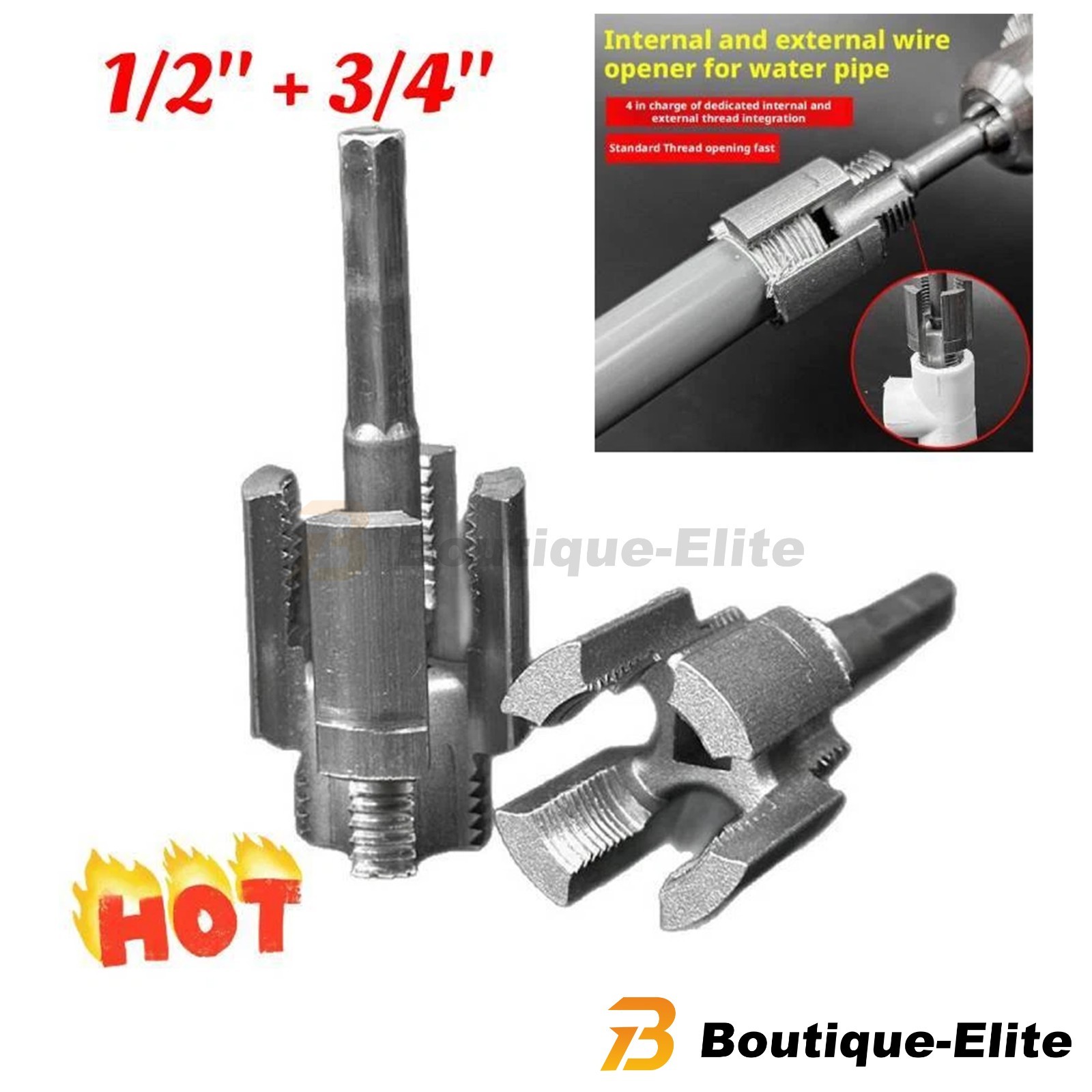 NEW PVC Pipe Threader Kit Integrated Internal & External Pipe Threading-Tool
