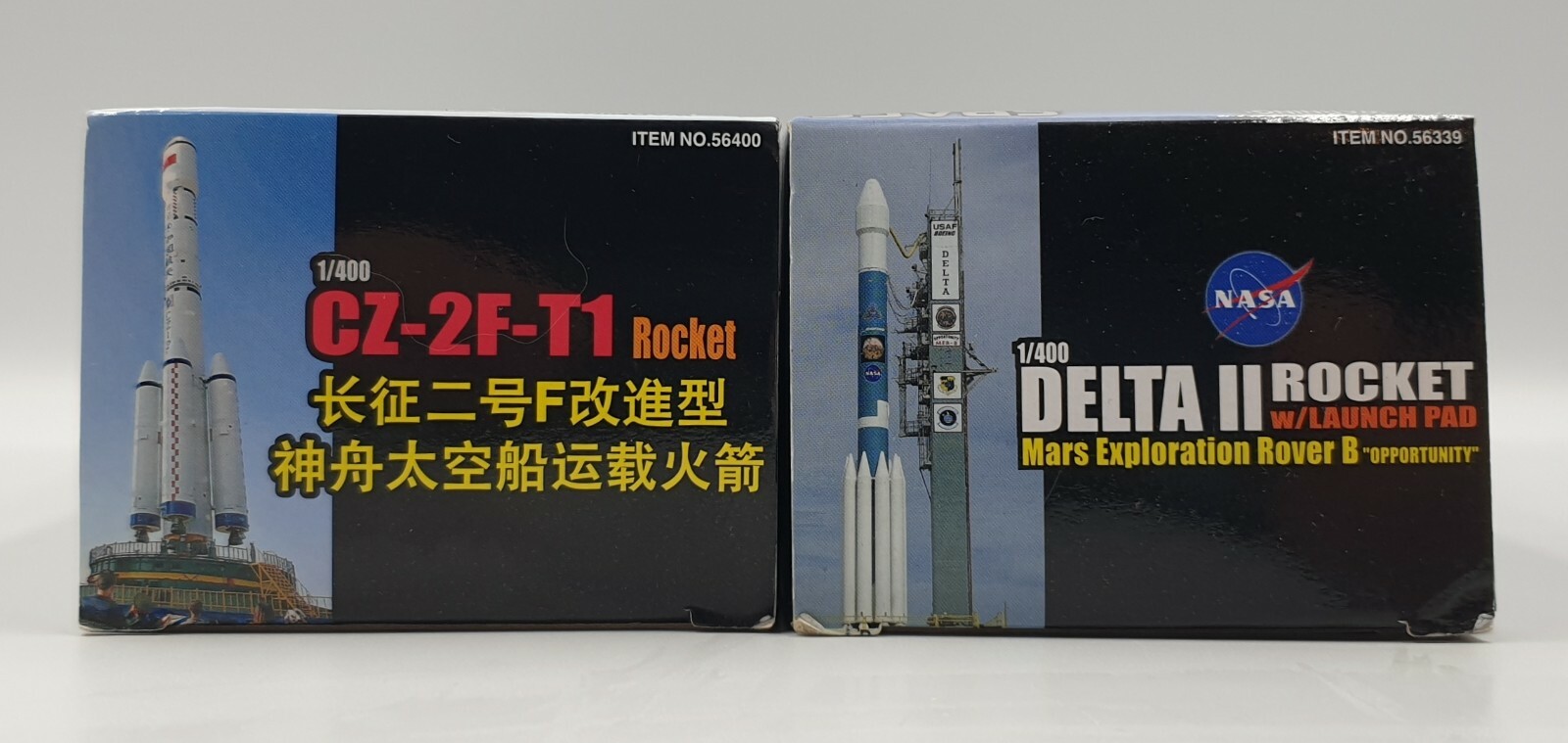 SPACE : DELTA II ROCKET WITH LAUNCH PAD & TITAN IIIC MAIDEN FLIGHT DRAGON MODELS