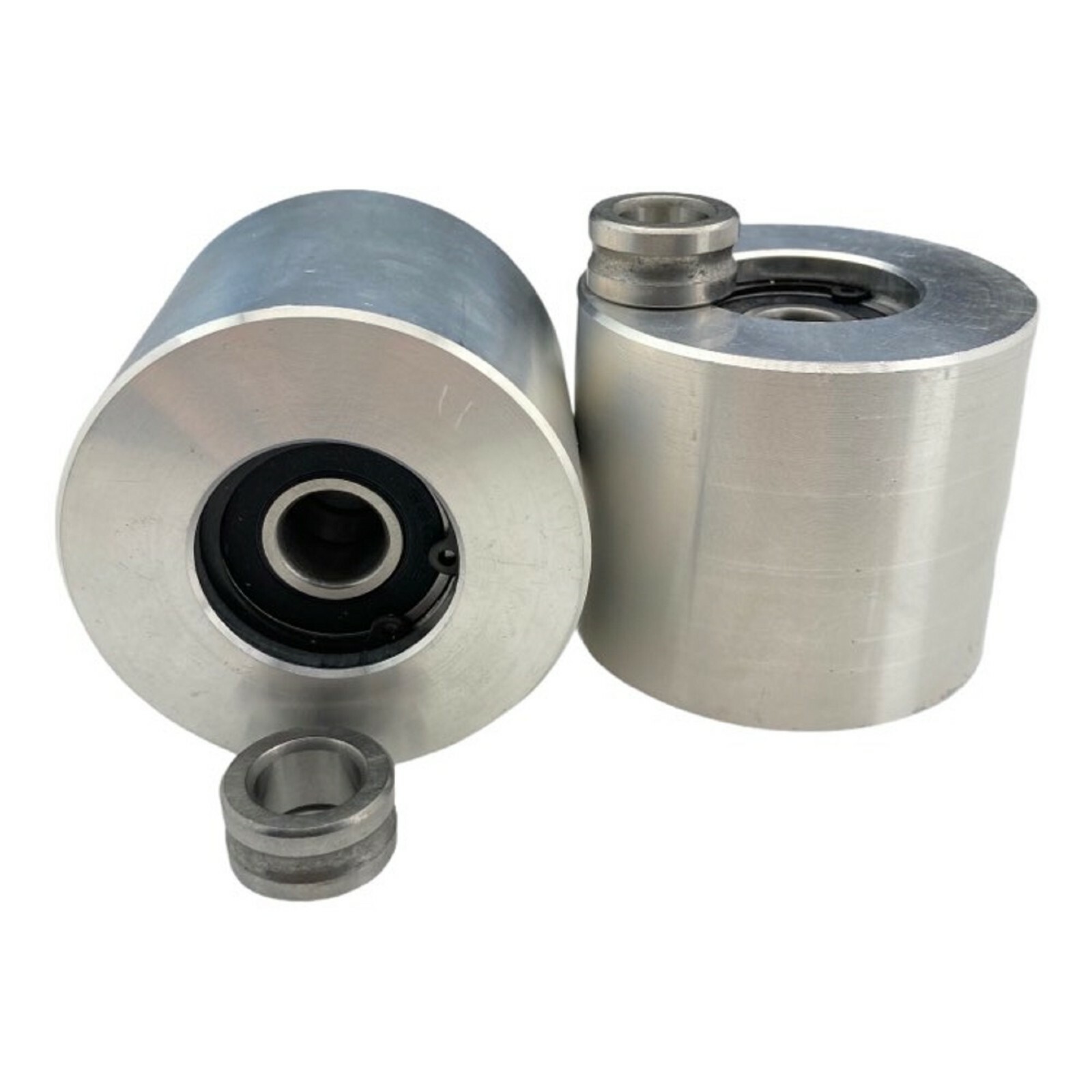 Belt Grinder Wheel For 2x72" Belt Grinders Set 2.5" Idler Wheels with 4 bearings