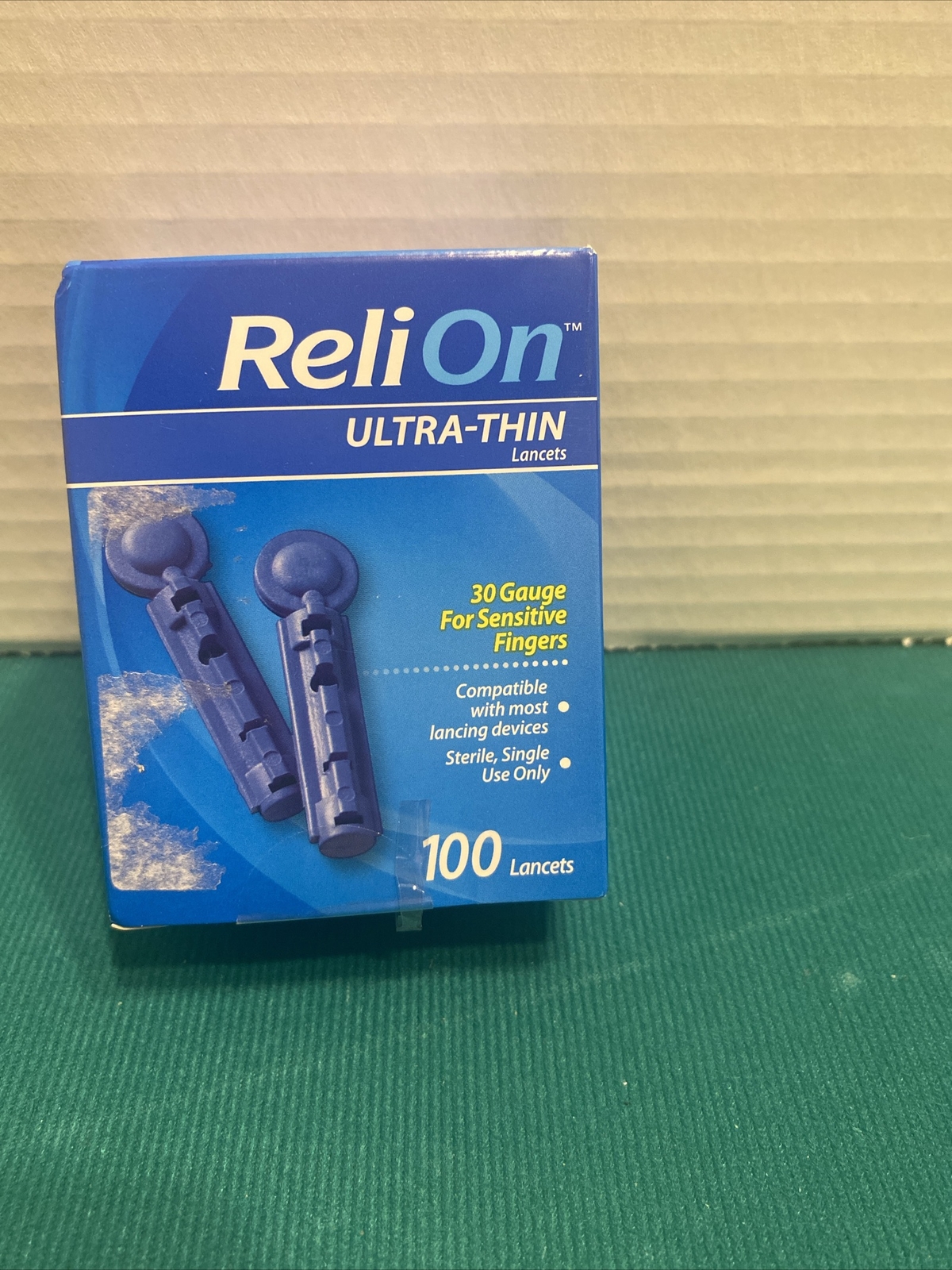 ReliOn Ultra Thin 30 Guage Lancets For Sensitive Fingers 100 Ct New