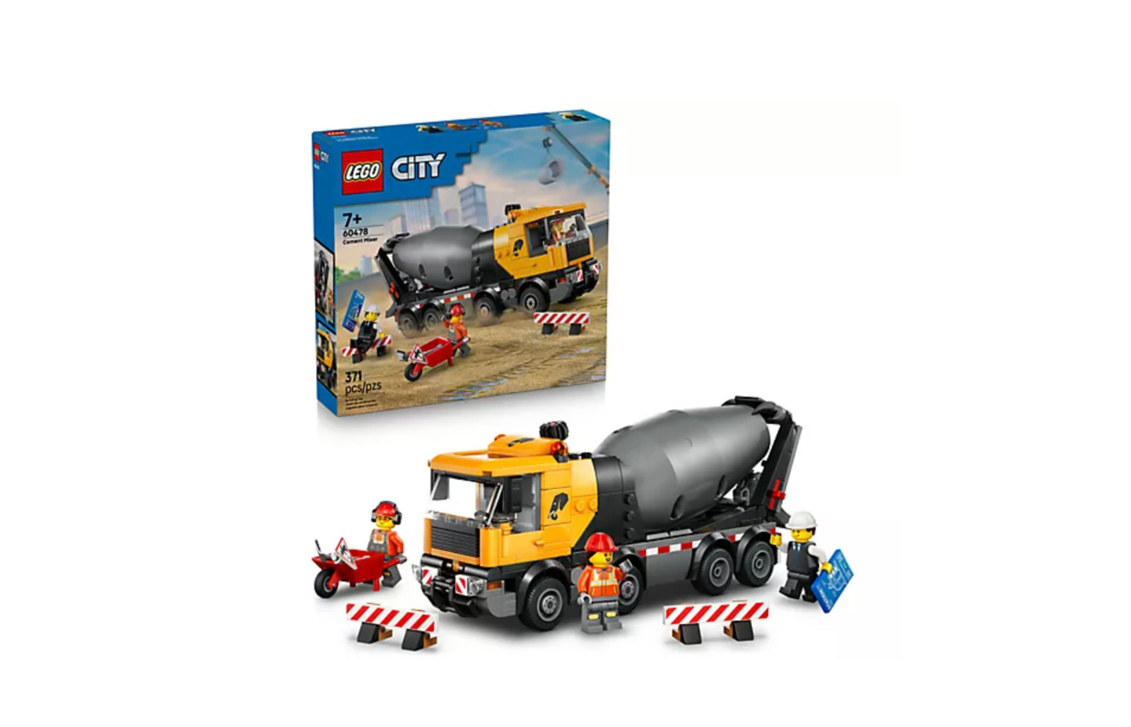 LEGO City Cement Mixer Construction Toy for Kids_60478 Multi