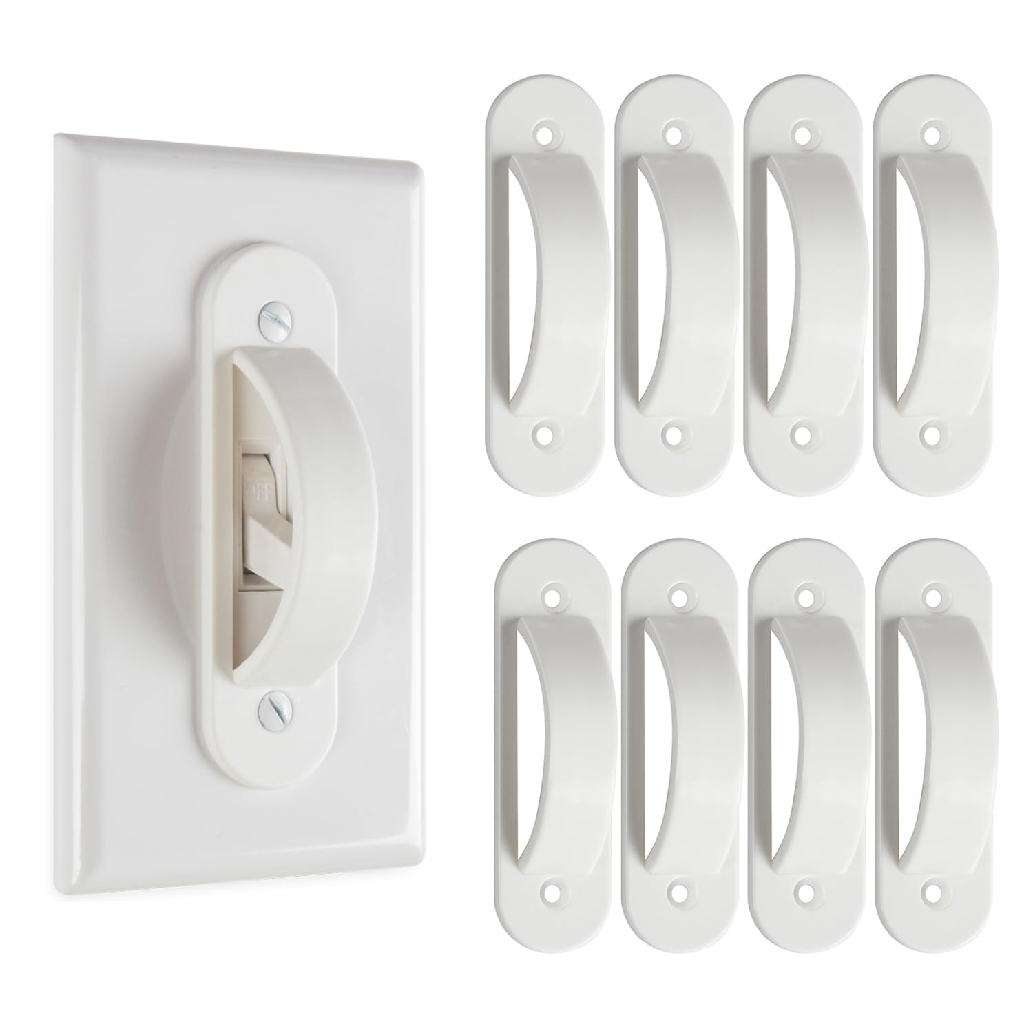 Wall Switch Guards Plate Covers Child Safety Home Decor (8 Pack), White - Kee...